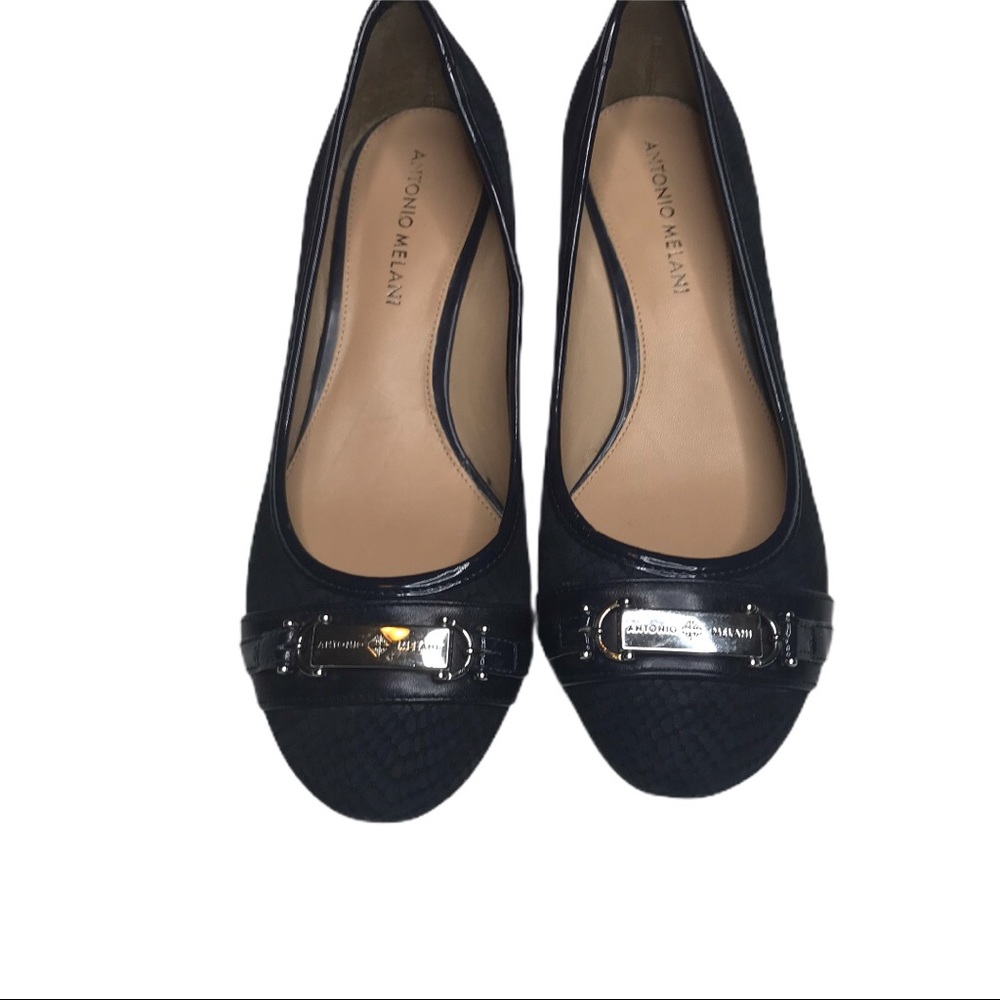 Antonio melani size 8 navy marva wedges